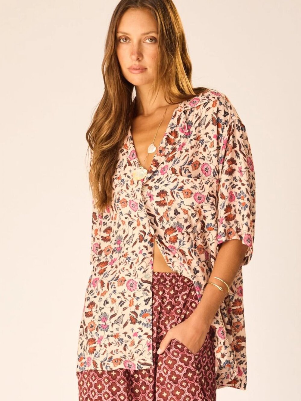 Natalie Martin Kevin Shirt Wildflower Spice - NWT (size L)